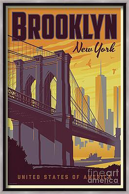 Travel Posters Framed Canvas Prints for Sale