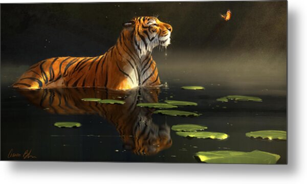 Butterfly Contemplation Metal Print
