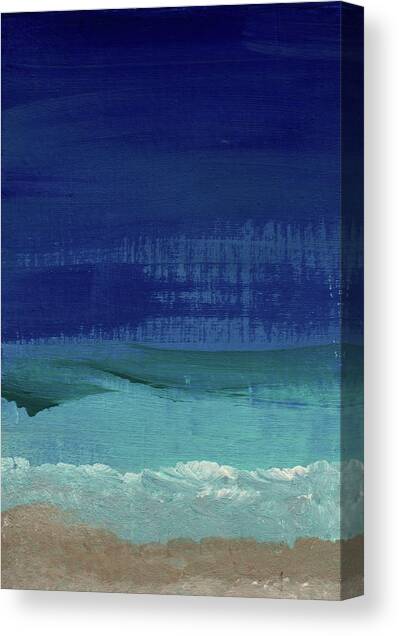 Calm Waters- Abstract Landscape Painting Canvas Art Print by Linda Woods