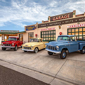 Chevys at the Main Street Garage - with signature  by Ryan Smith