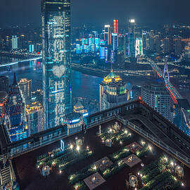 Chongqing Skyline (vertical) by Mei Xu