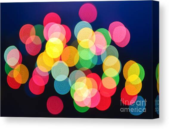 Christmas lights abstract Canvas Art Print by Elena Elisseeva