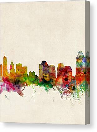 Cincinnati Skyline Canvas Prints for Sale