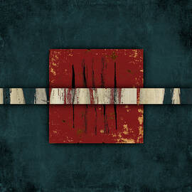 Cinnabar and Indigo One of Two by Carol Leigh