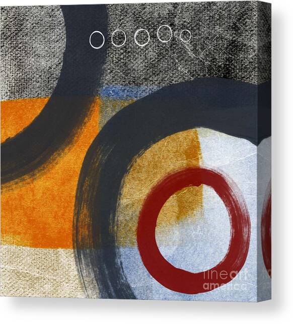 Circles 3 Canvas Art Print by Linda Woods