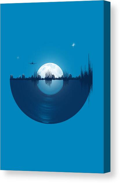 City tunes Canvas Art Print by Neelanjana Bandyopadhyay