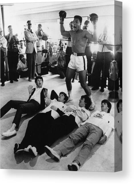 Clay And The Beatles Canvas Art Print by Keystone