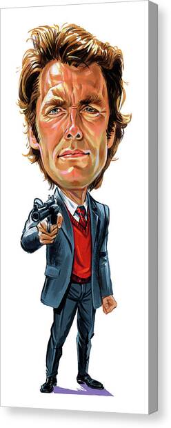 Clint Eastwood as Harry Callahan Canvas Art Print by Art