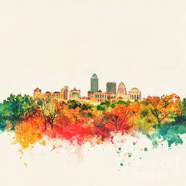 College Station Texas Skyline  by Clark Leffler