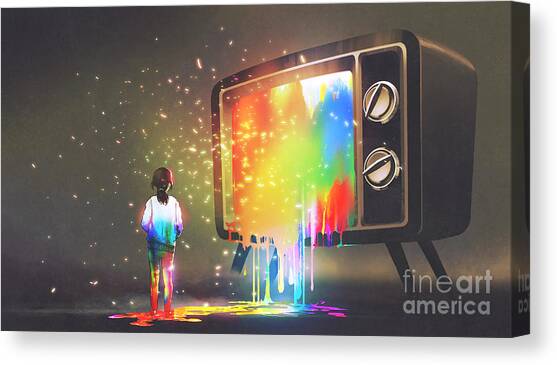 Colorful Channel Canvas Art Print by Tithi Luadthong