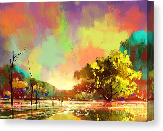 Colorful Natural Canvas Art Print by Tithi Luadthong