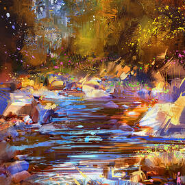 colorful river by Tithi Luadthong