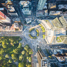 Columbus Circle Aerial by Toby Harriman
