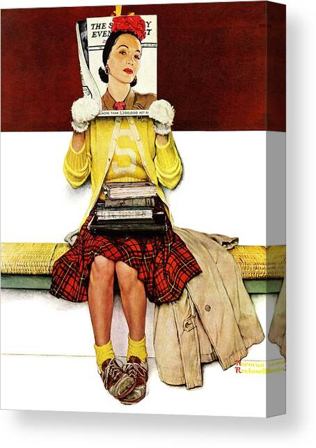 Cover Girl Canvas Art Print by Norman Rockwell