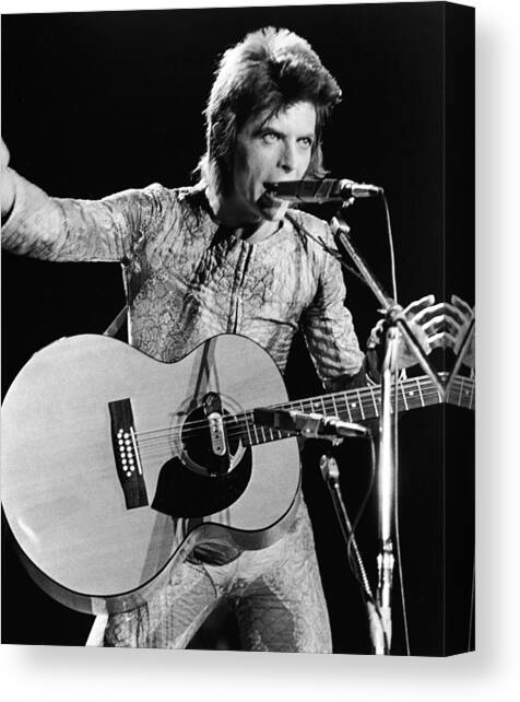 David Bowie Performing As Ziggy Stardust Canvas Art Print by Hulton Archive