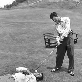 Dean Martin and Jerry Lewis Golf by Underwood Archives