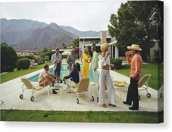 Desert House Party Canvas Art Print by Slim Aarons