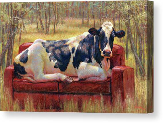 Diva Bovina Canvas Art Print by Rita Kirkman