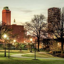 Veterans Park Skyline View Of Tulsa Oklahoma by Gregory Ballos