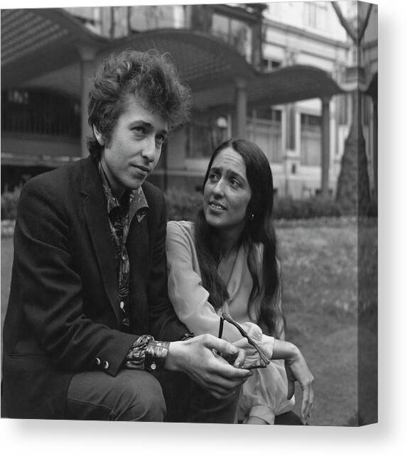 Dylan And Baez Canvas Art Print by Keystone