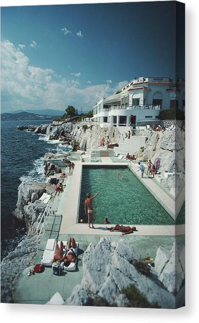 Eden-roc Pool Canvas Art Print by Slim Aarons
