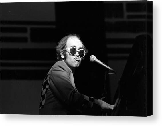 Elton Live Canvas Art Print by Robin Jones