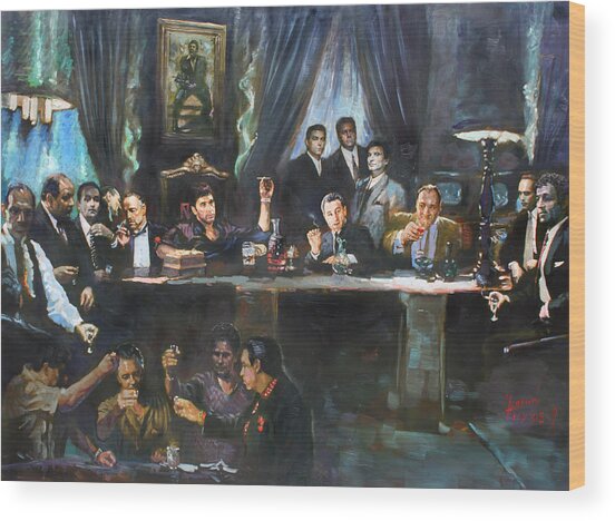 Fallen Last Supper Bad Guys Wood Print