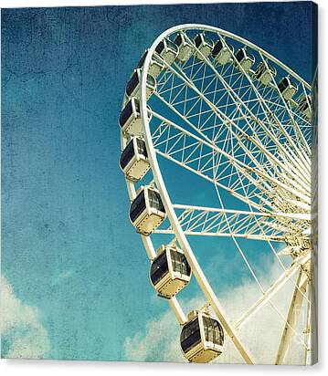 Ferris Wheel Retro Canvas Print