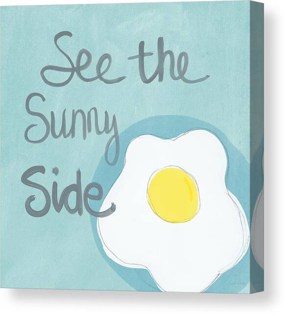 Food- Kitchen Art- Eggs- Sunny Side Up Canvas Art Print by Linda Woods