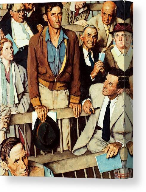 Freedom Of Speech Canvas Art Print by Norman Rockwell
