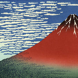 Fuji, Mountains In Clear Weather, From 36 Views Of Mount Fuji by Hokusai