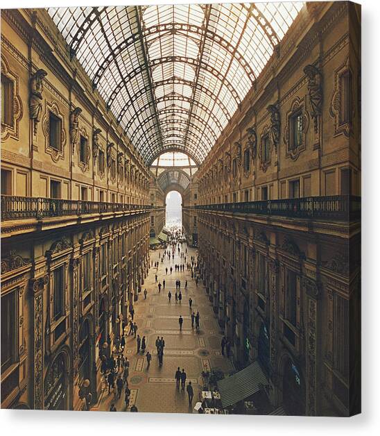 Galleria Vittorio Emanuele II Canvas Art Print by Slim Aarons