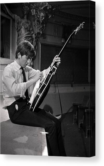 George Harrison Of The Beatles Pop Canvas Art Print by Popperfoto