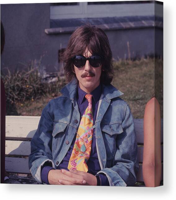 George Harrison On The Magical Mystery Canvas Art Print by David Redfern
