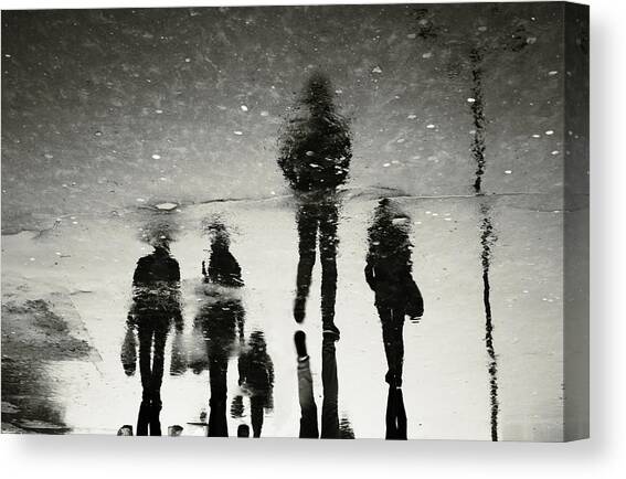 Ghosts of the city Canvas Art Print by Cambion Art