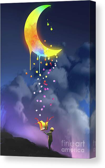 Gifts From The Moon Canvas Art Print by Tithi Luadthong