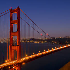 Golden Gate Bridge at Night by Melanie Viola