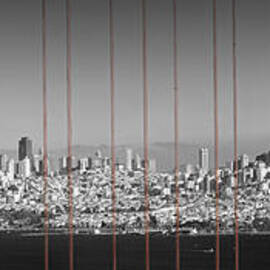 Golden Gate Bridge Panoramic Downtown View by Melanie Viola