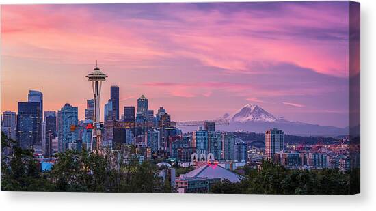Good Morning, Seattle! Canvas Art Print by Michael Zheng
