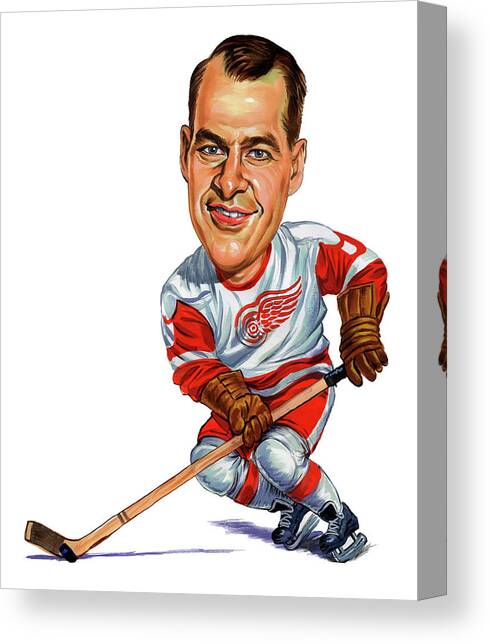 Gordie Howe Canvas Art Print by Art