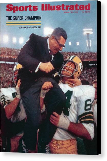 Green Bay Packers Coach Vince Lombardi, Super Bowl II Sports Illustrated Cover Canvas Art Print by Sports Illustrated