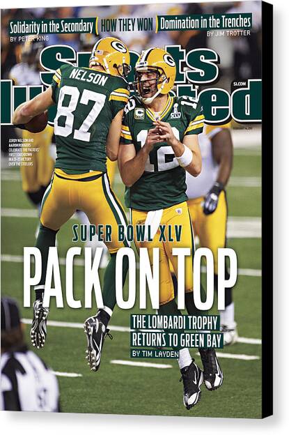 Green Bay Packers Vs Pittsburgh Steelers, Super Bowl Xlv Sports Illustrated Cover Canvas Art Print by Sports Illustrated
