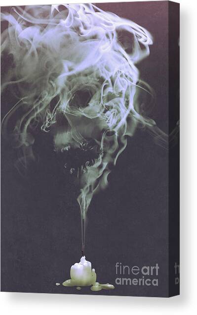 Haunted Smoke  Canvas Art Print by Tithi Luadthong