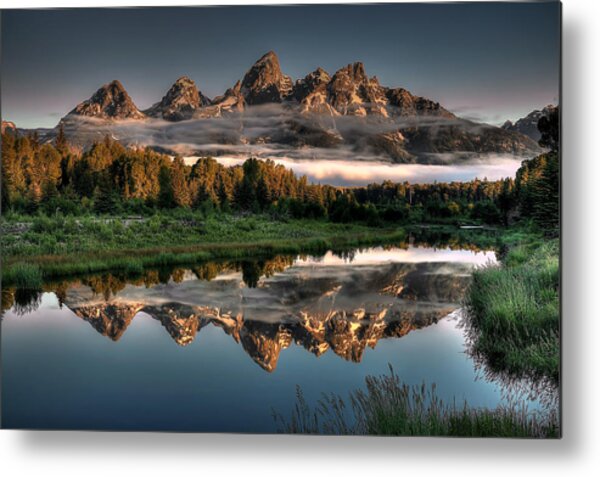 Hazy Reflections At Scwabacher Landing Metal Print