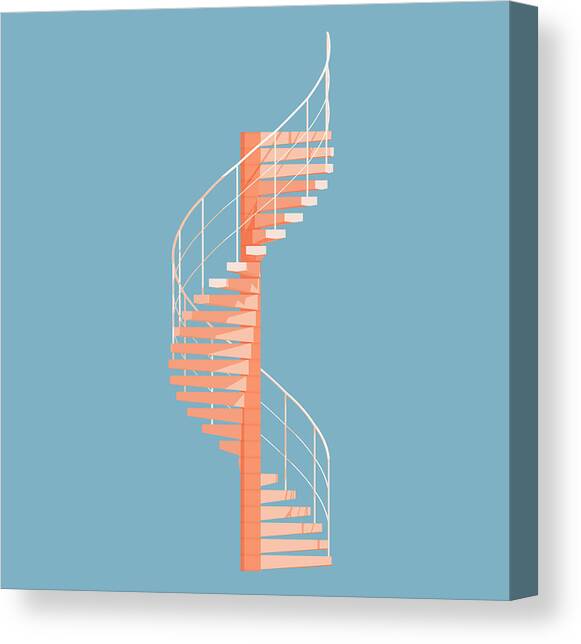 Helical Stairs Canvas Art Print by Peter Cassidy