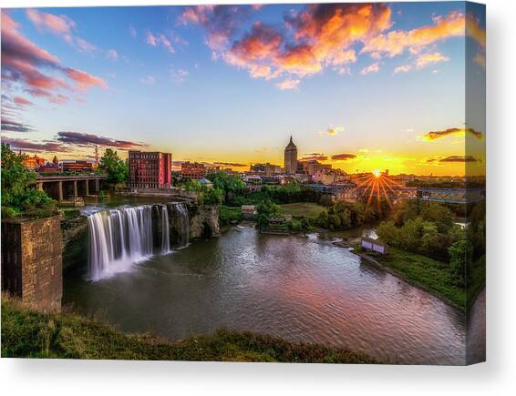 High Falls Rochester NY Canvas Art Print by Mark Papke