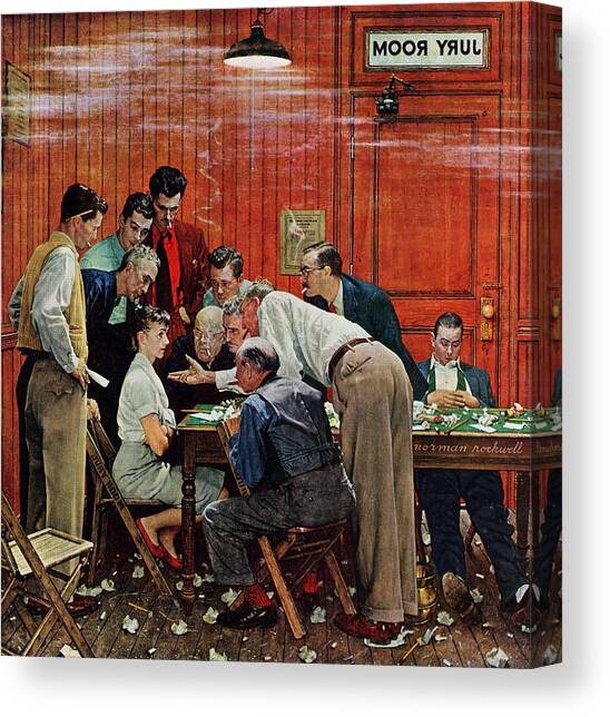 Holdout Canvas Art Print by Norman Rockwell