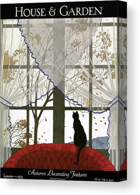 House And Garden Cover Canvas Art Print by Andre E.  Marty