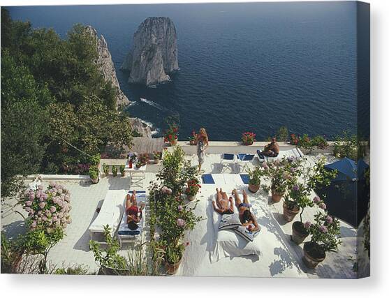 Il Canille Canvas Art Print by Slim Aarons