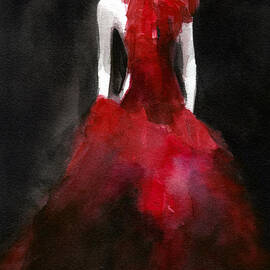 Inspired by Alexander McQueen Fashion Illustration Art Print by Beverly Brown